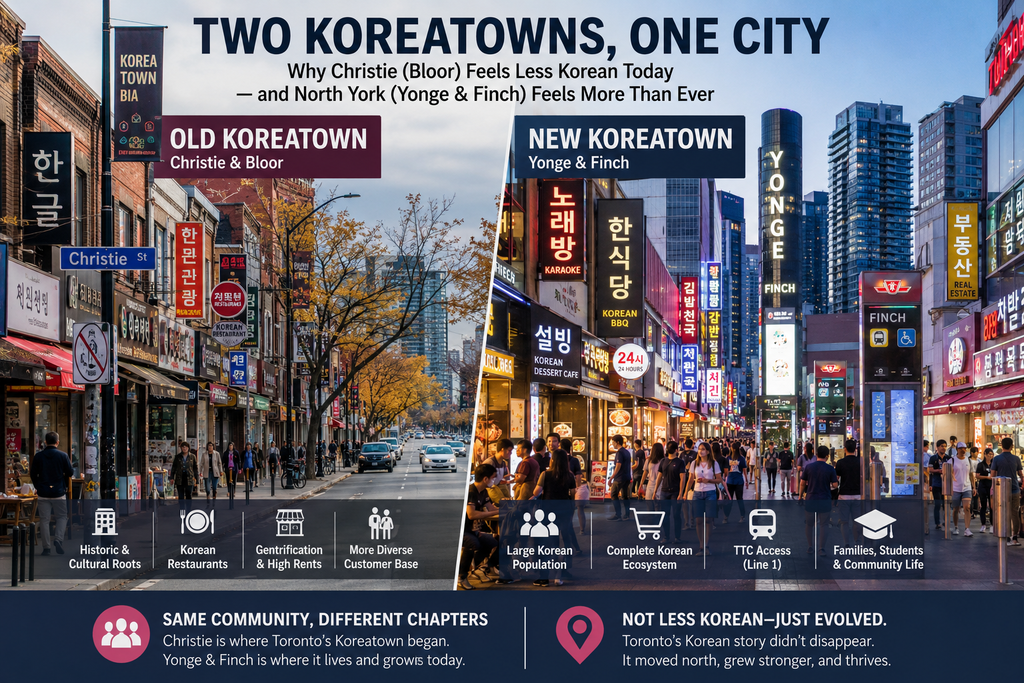 Why Toronto’s Original Koreatown at Christie Feels Less Korean Today — and North York Has Taken Its Place